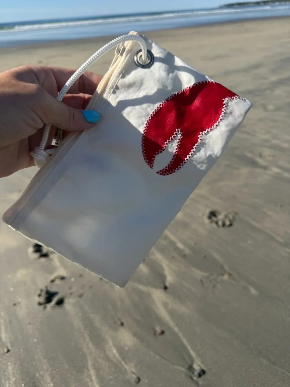 NWT Maine Seabags Medium Size Red Lobster Wristlet - RARE FIND!